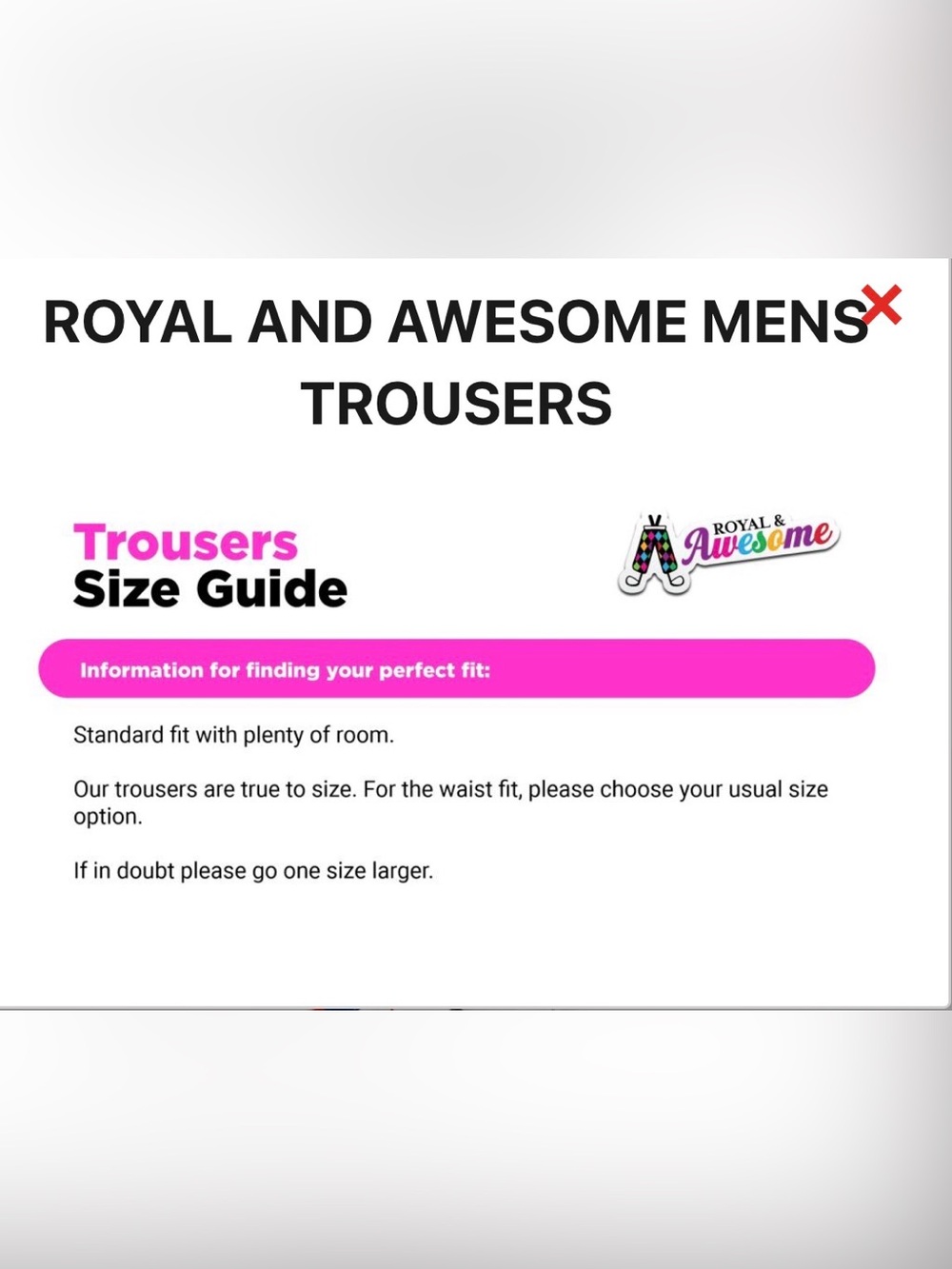 ROYAL & AWESOME Golf Pants | Par-Gyle | Masters Green & Hot Pink | Size 36/34 - Picture 8 of 9